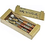 伝匠 能面彫り平サジのみ 3本組 桐道具箱入 9-15-24