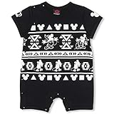 BABYDOLL（ベビードール） 親子ペア ディズニー モノクロ柄ロンパース 子供服 男の子 女の子 0240B 70cm ブラック