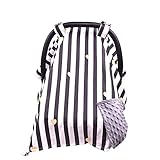 Canis ベビーカー日よけカバー UVカット 光、風止め 日焼け止め カバー 通気性 紫外線対策 赤ちゃんを守る ブランケット (しまー心型)