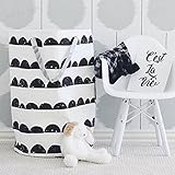 Generic L, Grid : INS popular large toy storage bag , half moon modern style storage bag can stand l