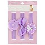 Infant Flower Headband Bow | 3 Piece Soft and Shining Baby Headwrap for kids [並行輸入品]