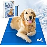 Shinyee® ペット ひんやりマット 犬 猫 用【ペット看護師監修】クールマット 犬 冷却マット 多用途 冷感ジェルマット 猫 犬 ひんやりシート 暑さ対策 犬 熱中症対策 - ブルー、XXL：140x90CM