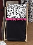 Sweet Jojo Designs Baby and Kids Clothes Hot Pink Black and White Isabella Laundry Hamper [並行輸入品]