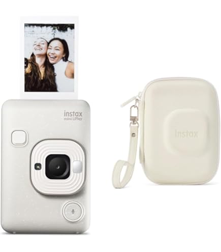 Amazon | instax mini LiPlay、ブラッシュゴールド | インスタント