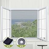 Beito Beito 簡易 網戸 内開き窓用 窓ピタ防虫網 面ファスナー倍増 夏 虫よけ 防塵 塵対策 張り替え 取り付け カット 小窓 手洗いOK マジックテープ式 DIY キット 補修 網戸の網