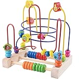 Greencherry 果物のビーズコースター　指先トレーニング 木のおもちゃ　知育玩具　早期教育のおもちゃ　カラフルのおもちゃ　ギフト　プレゼント　出産祝い