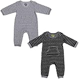 Kapital K Unisex Baby 2-Pack Star Coveralls Stars 0-3 Months [並行輸入品]