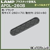 スガツネ(LAMP) プラスチック空気孔 オーバルタイプ APDL-260型 ブラック （APDL-260B）