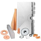 Schluterシステムkk122pvcep Kerdi 48-inch X 48-inch PVCシャワーキットwithクロームドレイン