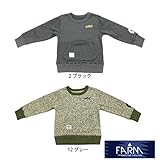 【SiShuNon/FARM】ファーム キッズ メガネ ニットフリース トレーナー ブラック 120cm