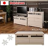 カントリー 天然木パイン材TV台 幅104cm ホワイトウォッシュ色 SA-0004