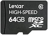 Lexar microSDXC 64GB Mobile Flash Card LSDMI64GASBNAC10 by Lexar