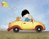 Boys Room Picture Wall Decoration for Baby Nursery Artwork Children's Bedroom Decor Car Unframed 8x1