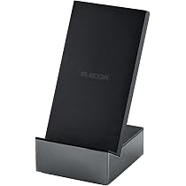 エレコム ワイヤレス充電器 Qi認証 急速充電 スタンド W-QS07BK