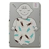 めんぷます田 赤ちゃんのガーゼスリーパー 生まれた! (ブルー) 新生児~100cmくらいまで 綿100%日本製