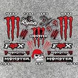 TOUFEIYUAN モンスターエナジー ステッカー 1枚 モンスター オートバイ ヘルメット 車 スクーター ノートパソコン モトクロス