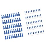 Dolity 端子セット　クリップ　ターミナルブロック　クリンプコネクター　約100点セット - 青