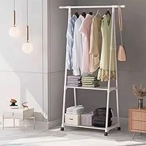 Amazon｜ハンガーラック ラック付き 幅55×奥行42×高さ160cm