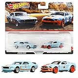 ホットウィール(Hot Wheels) プレミアム 2パック 1969 フォード マスタング BOSS 302 / 2014 カスタム マスタング 【3才~】 HKF58