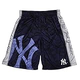 KLEW MLBニューヨーク・ヤンキースBigロゴポリエステルショーツ M ブルー