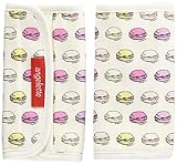 Kids Glocal ベビー よだれパッド パープル マカロン柄 ANG-PAD-PURPLE