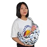 Cuby ベビースリング 抱っこひも 多種多様な色 新生児０-２４ヶ月 (花ブルー)