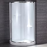 Ove Decors breeze-36-withwallsプレミアム36-inchシャワーキットwithアクリルベースと壁とクリアガラススライドドア