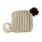 ベビーニット帽 キッズ ベビー 赤ちゃん帽子 赤ちゃん 子ども ニット ニット帽 ポンポン付き ぽんぽん 手編み風 ざっくり編み 毛糸 耳まですっぽり 暖かい ポカポカ 秋冬 防寒 紐付き ７colo