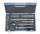 22 Piece Socket Set with Fine Toothed [並行輸入品]