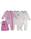 The Essential One – ベビー女の子Perfect footie Sleepers 3パック US サイズ: XS カラー: マルチカラー