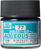 GSIクレオス 新水性ホビーカラー つや消し タイヤブラック タイヤ用 10ml 模型用塗料 H77