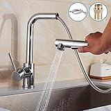 キッチン蛇口 キッチン水栓　シャワー　混合栓　キッチン　シングルレバー　ホース引き出し式　取り付けホース付き