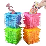 Gracefulvara 3dステレオ迷路おもちゃ貯金箱ランダム色