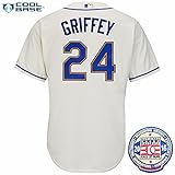 MLB Seattle Mariners Ken Griffey Jr。# 24 2016 Hofパッチjersey-cream-small