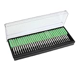 uxcell ダイヤモンド研削ビットセット 合金 シルバートーン マウントポイント 30個入り