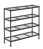 Sandusky CSR311031 Gray Combination Wire Shelving Unit, 4 Shelves, 31" Height x 31" Width x 11" Dept