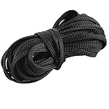 uxcell 編組スリーブ PET材質 全長12M フラット幅4mm ネットスリーブ DVIワイヤーネット