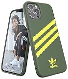アディダス iPhone12ProMaxケース サンバ 3-ストライプス & ロゴ FW20 デザイン グリーンxイエロー [adidas iPhone12Pro Max カバー wild pine/acid yellow SAMBA]