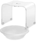 Amazon｜Kuai 風呂椅子 洗面器 セット 高さ 20cm バスチェア アクリル