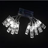 Cici Store 1.2 M 10 LEDカード画像フォトクリップ文字列ライト屋内ランプ、ホームガーデンランプウェディングパーティークリスマス装飾 ホワイト cici store
