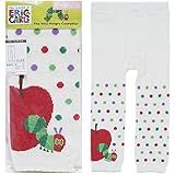 2016年 秋冬 はらぺこあおむし 綿混ニット ドット・ボーダー 10分丈レギンス THE WORLD OF ERIC CARLE ホワイト-ドット◇80-90cm