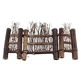 Perfk ガーデンフェンス　盆栽　柵 　全3サイズ選択　ラティス　天然竹 フェンス　卓上 茶器 仕切り　インテリア　 - S