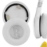 Geekria イヤーパッド QuickFit 互換性 パッド JBL Live 460NC Wireless On-Ear Noise Cancelling ヘッドホンに対応 パッド イヤー/イヤーカップ (プロテインレザー/白い)