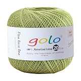 レース糸 20番 40g 約360m コットン刺繍糸 純棉シャトルレース糸 203アボカド色