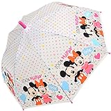 子供 傘 ジャンプカサ 50cm 55cm Disney ディズニー スヌーピーワンタッチ 雨傘 雨具 学童傘 8本骨 女の子 男の子 55cm ミッキー＆ミニー