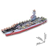 Onuneed(オンユニード) 3D 立体 パズル（風車、城、建物モデル） 子供おもちゃ,積み木 セット お誕生日、進学お祝いプレゼント (空母)