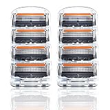 CHDINLL ジレット 替刃 プログライド 電動 替刃 5枚刃 フレックスボール 5+1 ピンポイント トリマー 髭剃り ひげそり カミソリ プログライド フュージョン 互換 (8, 黒い)