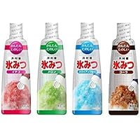 井村屋 かき氷シロップ 「氷みつ」4種セット（イチゴ・メロン・ハワイアンブルー・コーラ）各330g