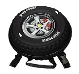 ユニークなキッズリュックタイヤ形状アダルトバッグファッションバックパック[ブラック]