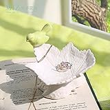 inteeonホームシリーズPantanalシリーズ1ピースミニサイズグリーンホワイト葉形状セラミックストレージ